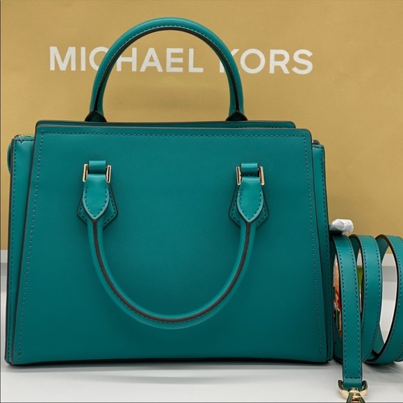 MICHAEL KORS HOPE MEDIUM MESSENGER AQUA - Picture 4 of 16